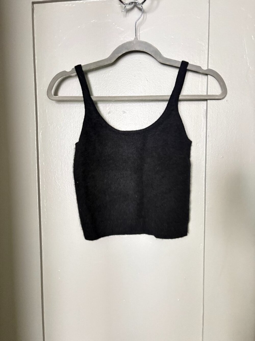 Aqua Cashmere Cropped Tank